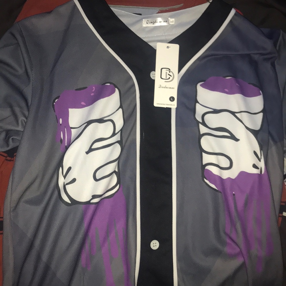Double cup button up jersey